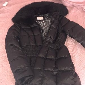 Black puffer coat